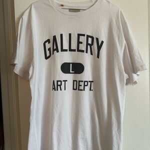 Gallery Dept White Tee with Black Label
